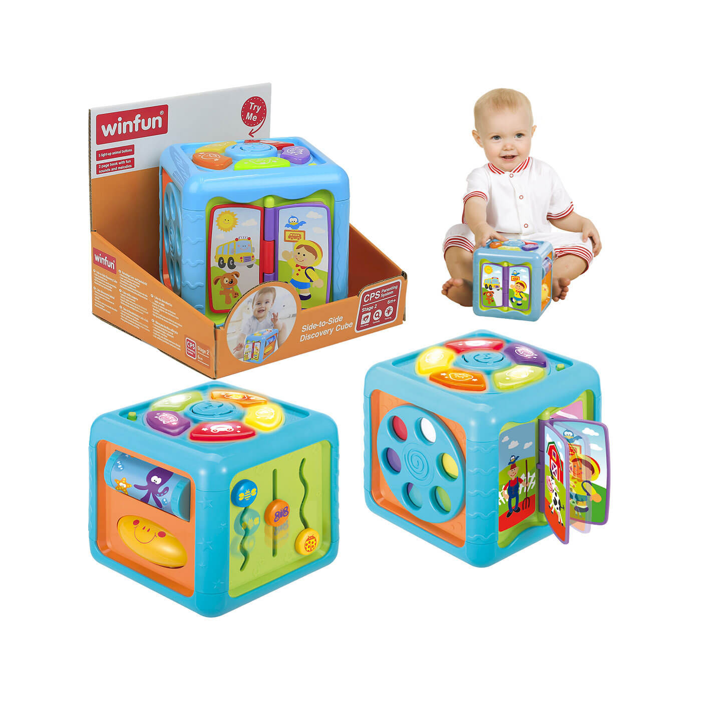 Kostka Edukacyjna - Interaktywna Zabawka z Melodiami i Światełkami Smily Play