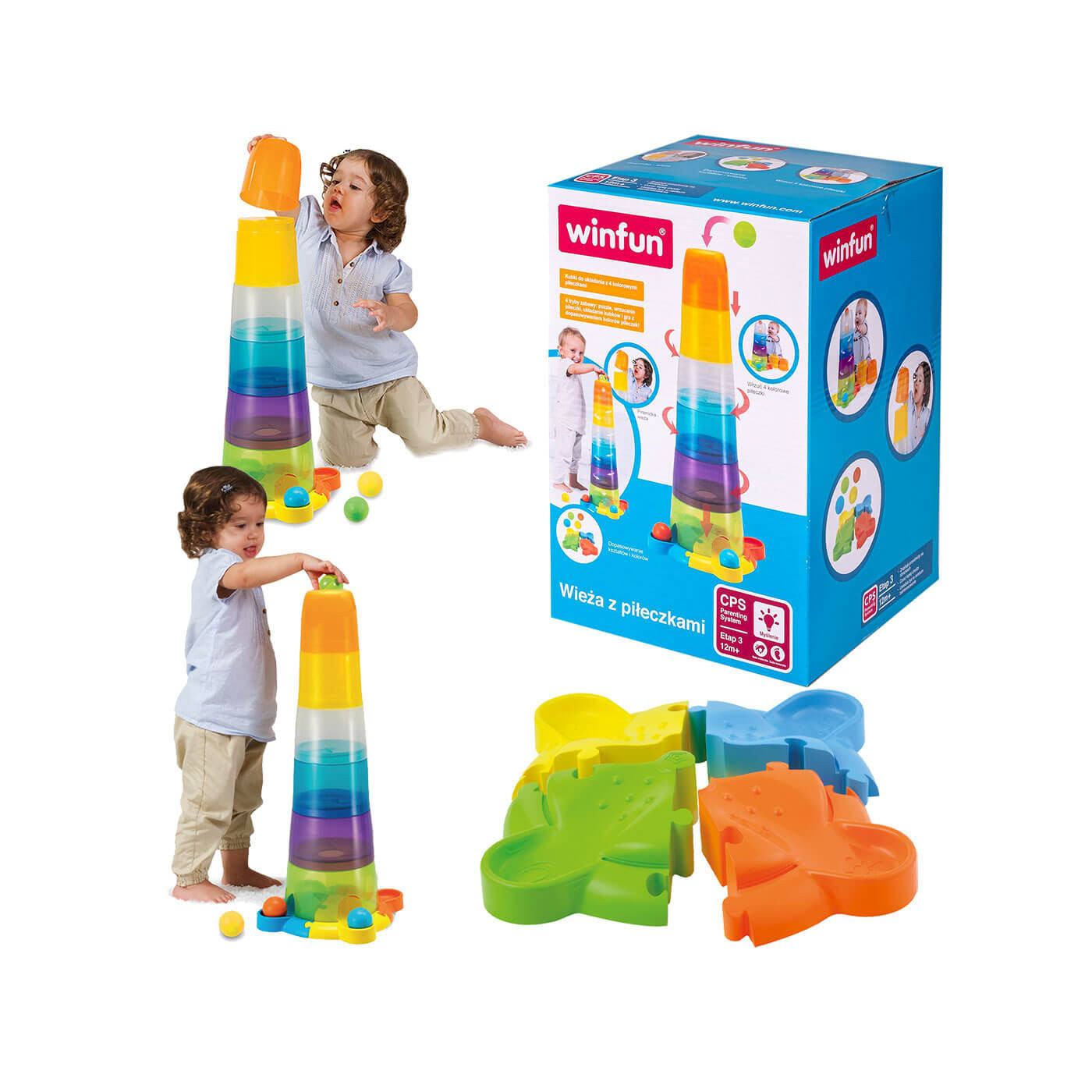 Wieża za piłeczkami zabawka dla maluszka Anek Winfun