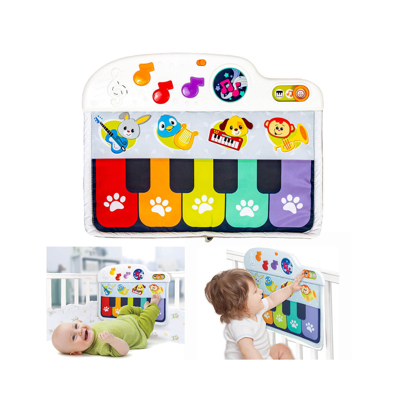 Pianinko na Ramę Łóżeczka 000781 – Interaktywne Muzyczne Pianinko 0 m+