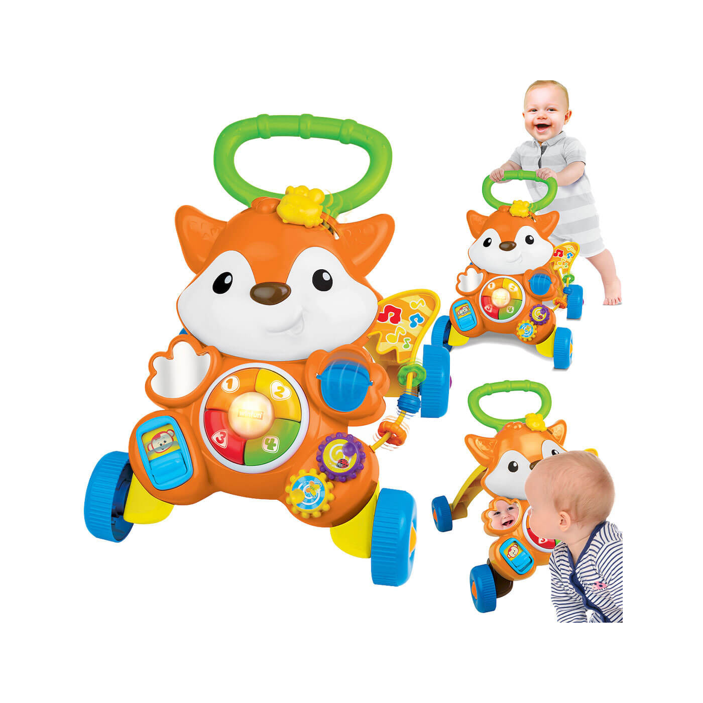 Smily Play Pchacz Lis 000878 – Interaktywny Jeździk‑Chodzik z Dźwiękiem i Światłem