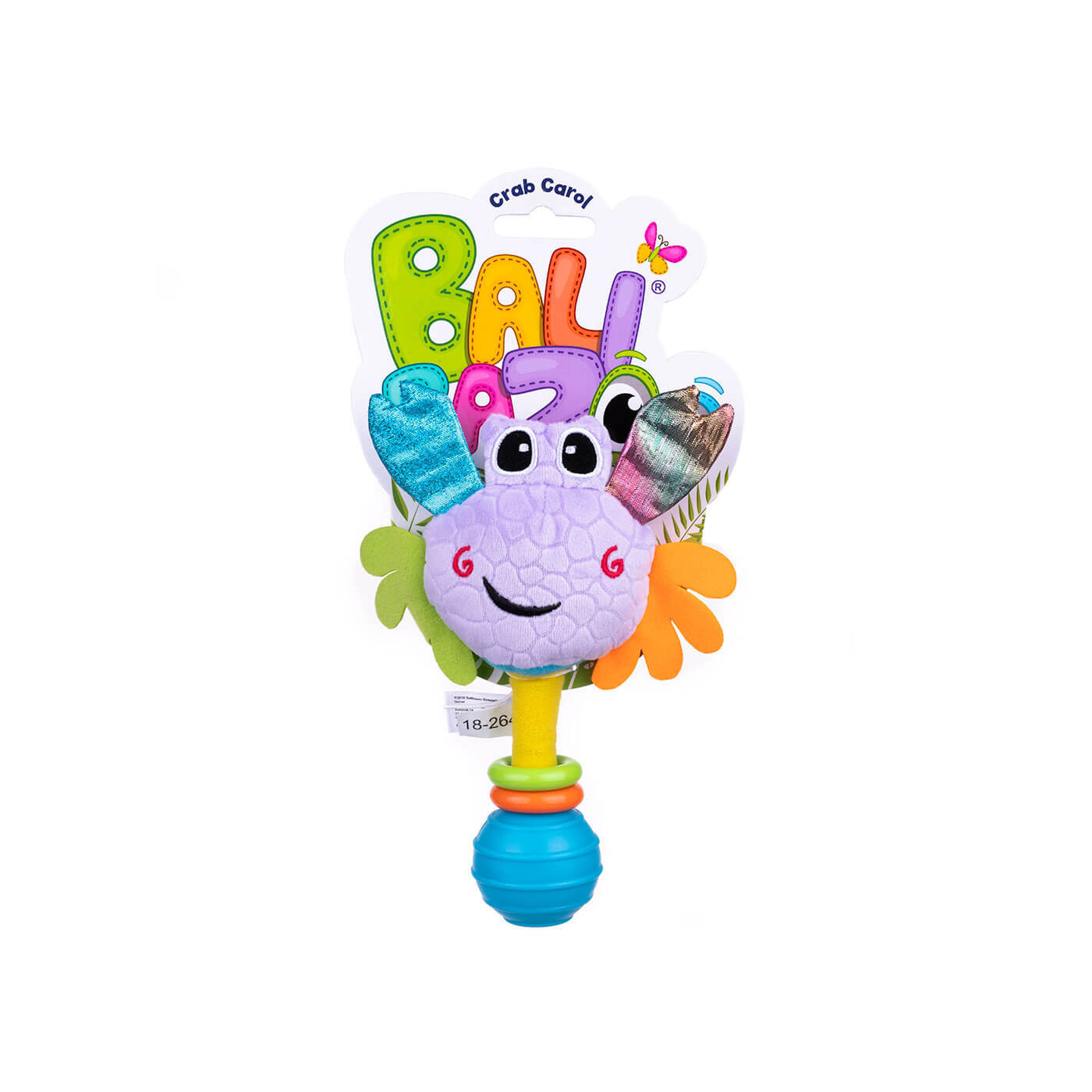 Grzechotka, gryzak zabawkla dla niemowlaka Krab Carol 0+ Balibazoo