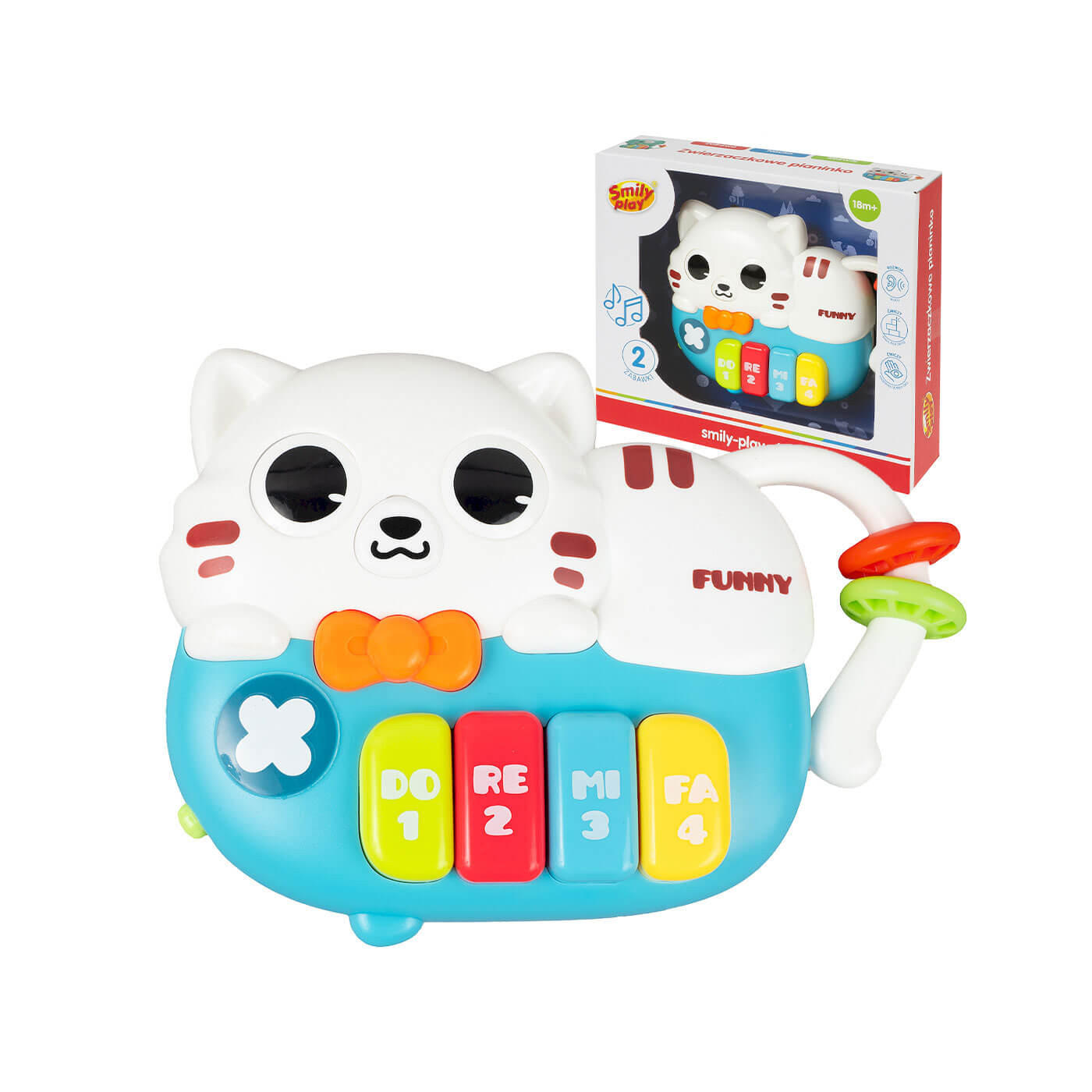 Smily Play SP85189 – Zwierzaczkowe Pianinko Kotek z melodyjkami i światłem