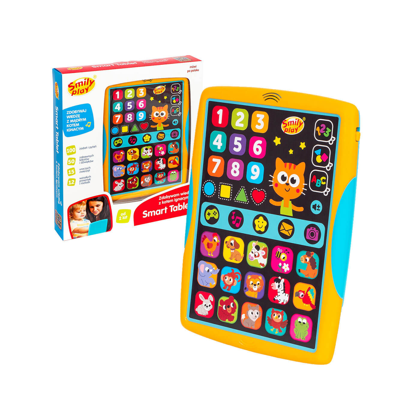Smart Tablet „Zdobywam wiedzę z Kotem Ignacym” SP98276 – Smily Play – edukacyjny tablet od 2 lat