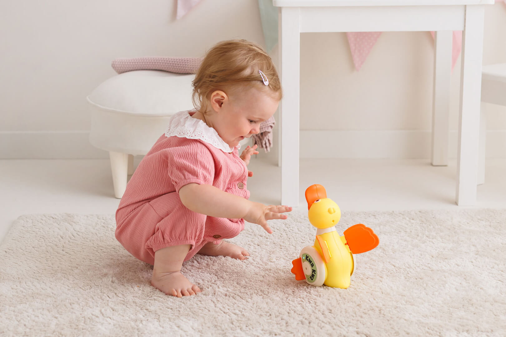 Zabawka dla niemowlaka interaktywna kaczka