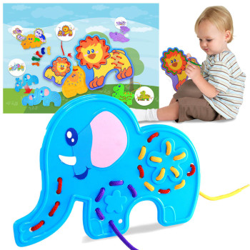 Sznurowane Zwierzęta Dumel Discovery DD 42800 – kreatywny zestaw edukacyjny 25 elementów