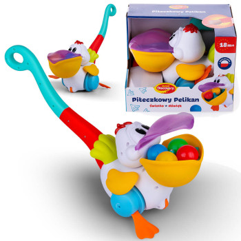 Piłeczkowy Pchacz Pelikan Dumel Discovery – interaktywna zabawka dla dzieci 18m+