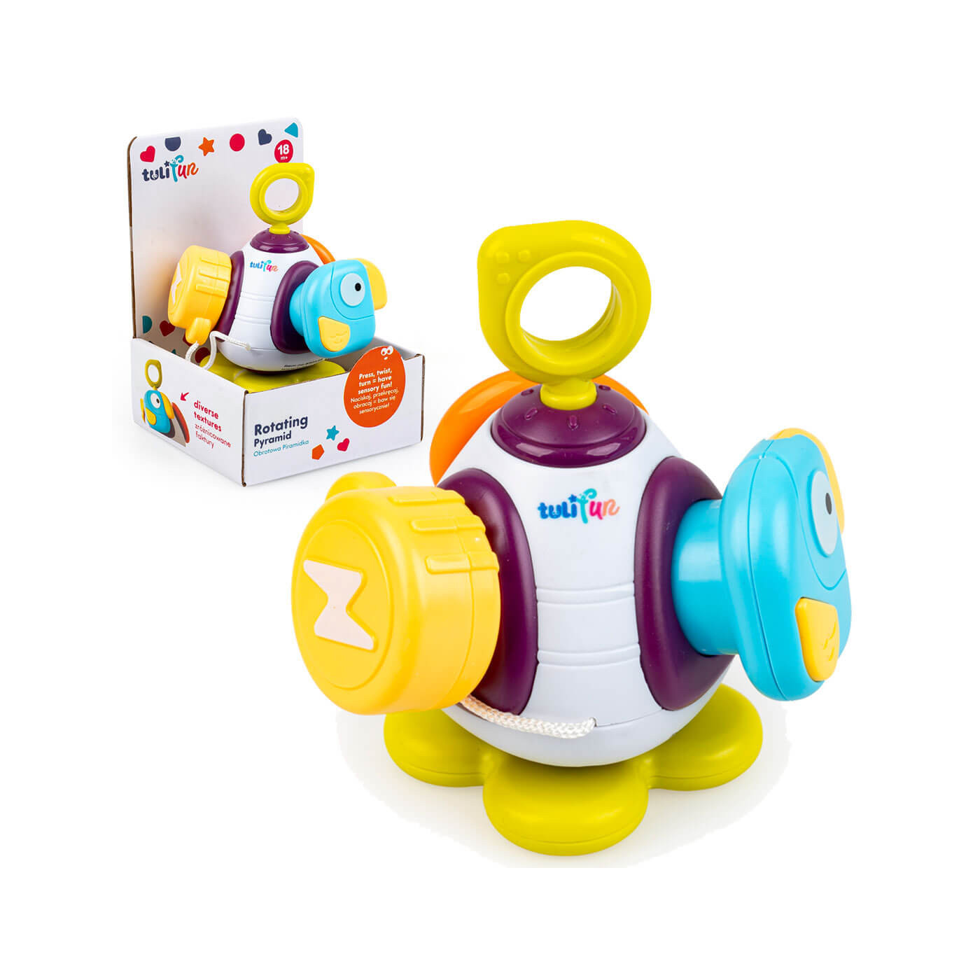 Obrotowa piramidka Dumel TF 30125 – zabawka sensoryczna dla maluszka