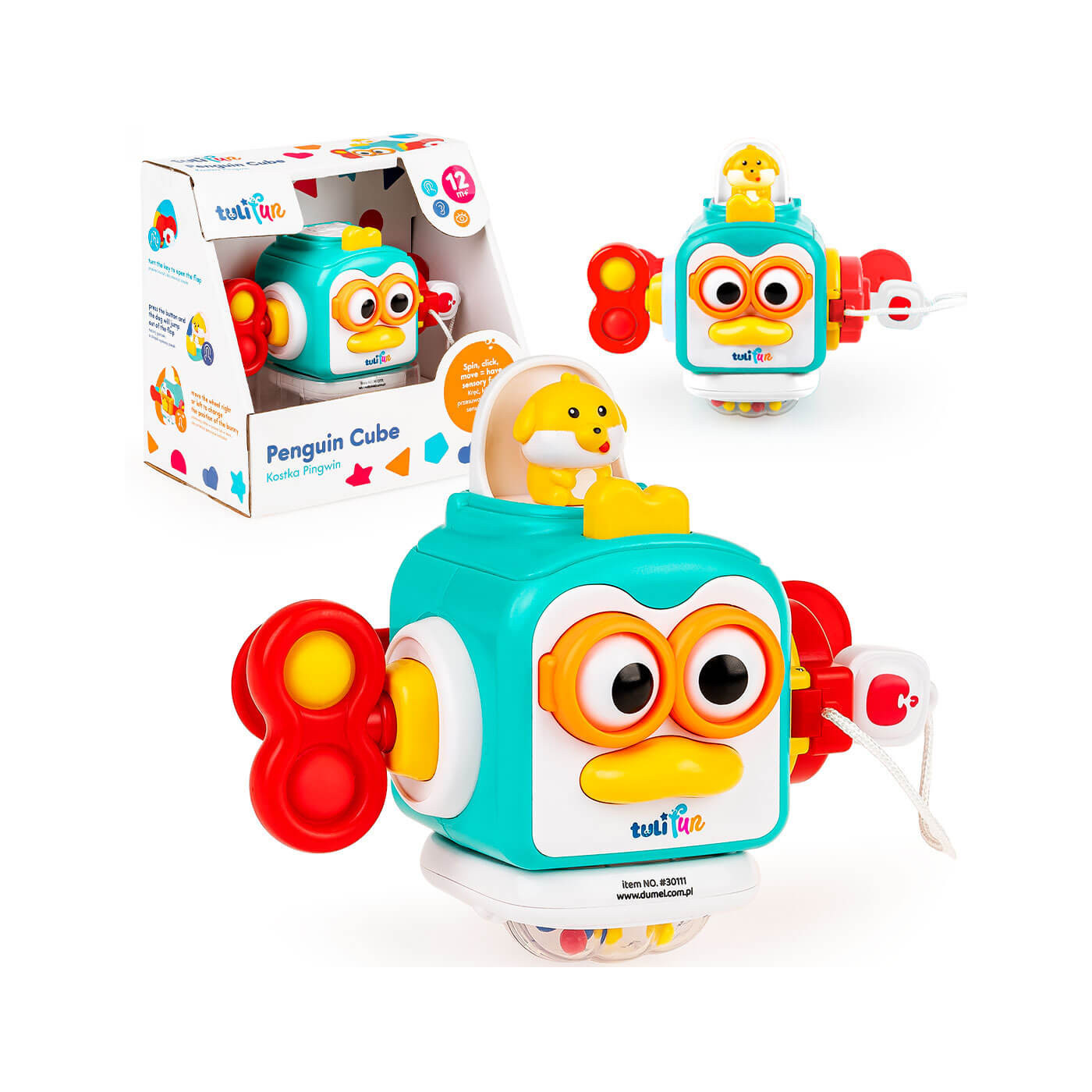 Kostka Pingwin TuliFun TF 30133 – zabawka sensoryczna pop-it
