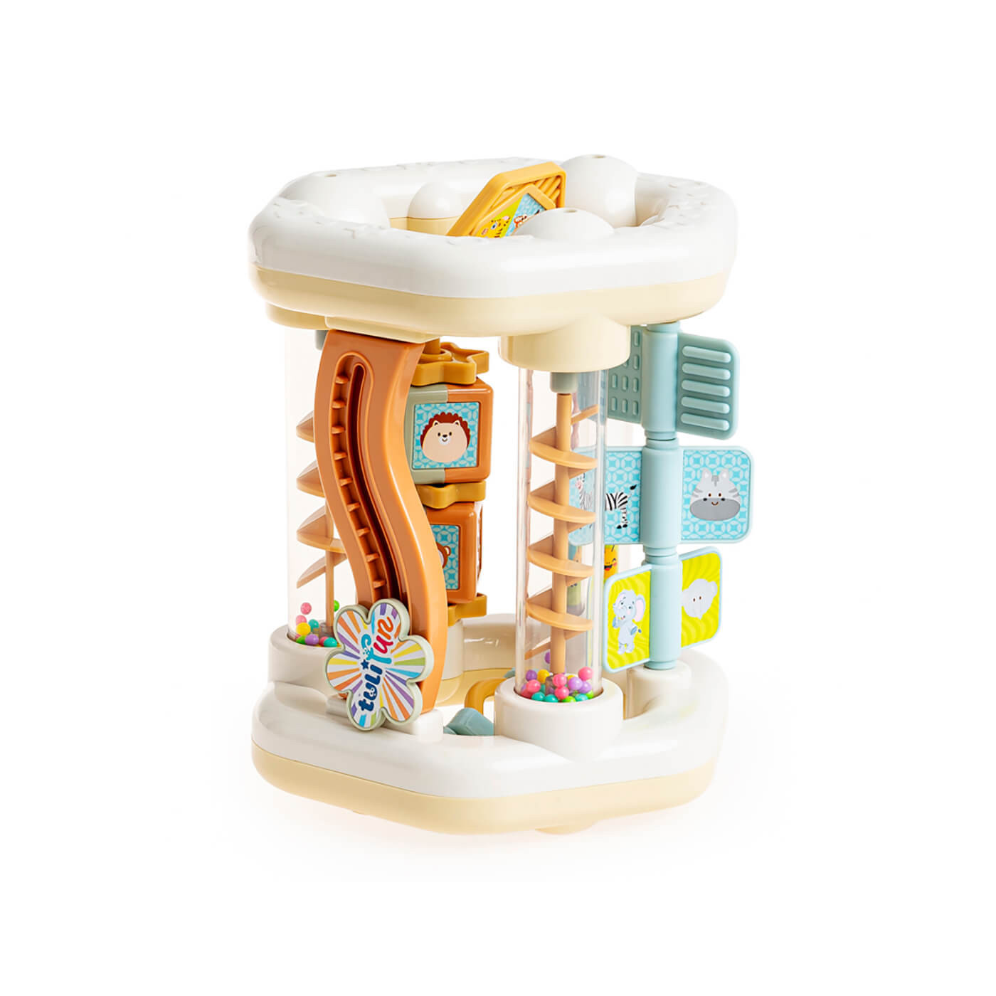 Zręcznościowy Roluś pastelowy – zabawka sensoryczna dla niemowląt 6m+