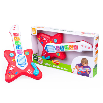 Gitara zabawkowa interaktywna zabawka Dumel 18m+