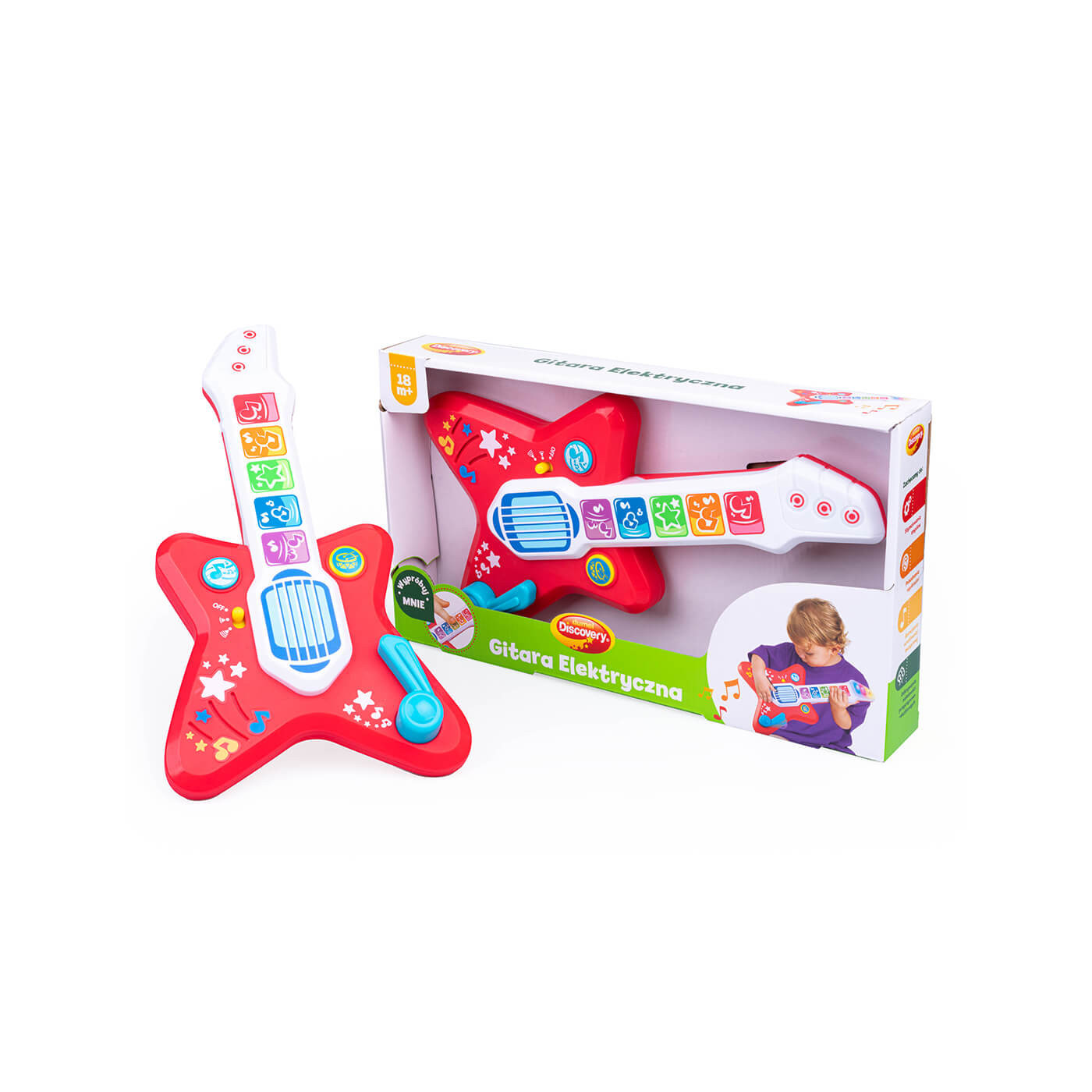 Gitara zabawkowa interaktywna zabawka Dumel 18m+