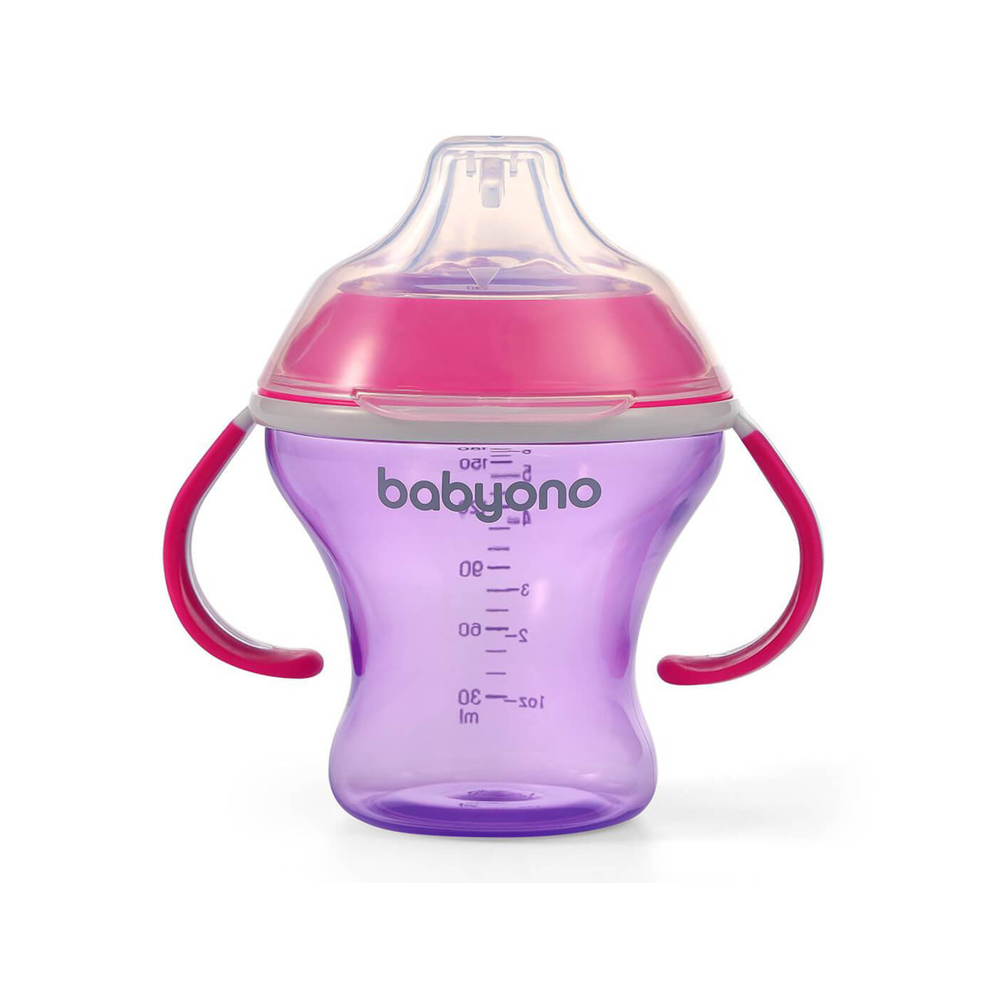 Kubek niekapek z miękkim ustnikiem i uchwytami 180ml 3m+ Babyono