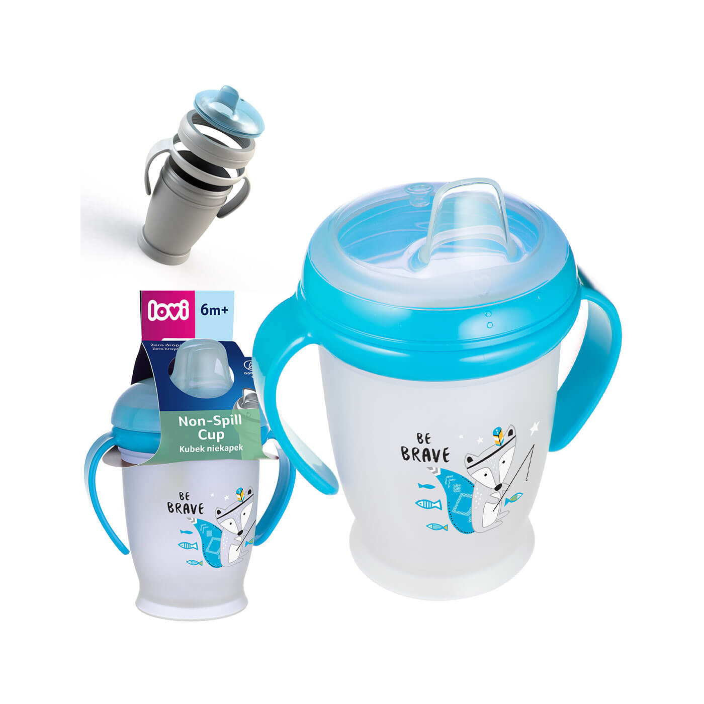 Kubek niekapek z silikonowym ustnikiem 250 ml 6m+ LOVI