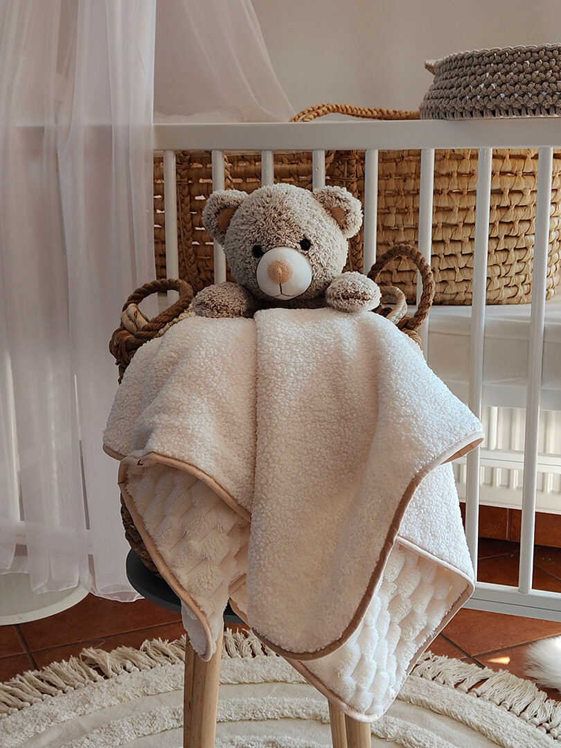 Kocyk niemowlęcy Boucle podwójny gruby koc