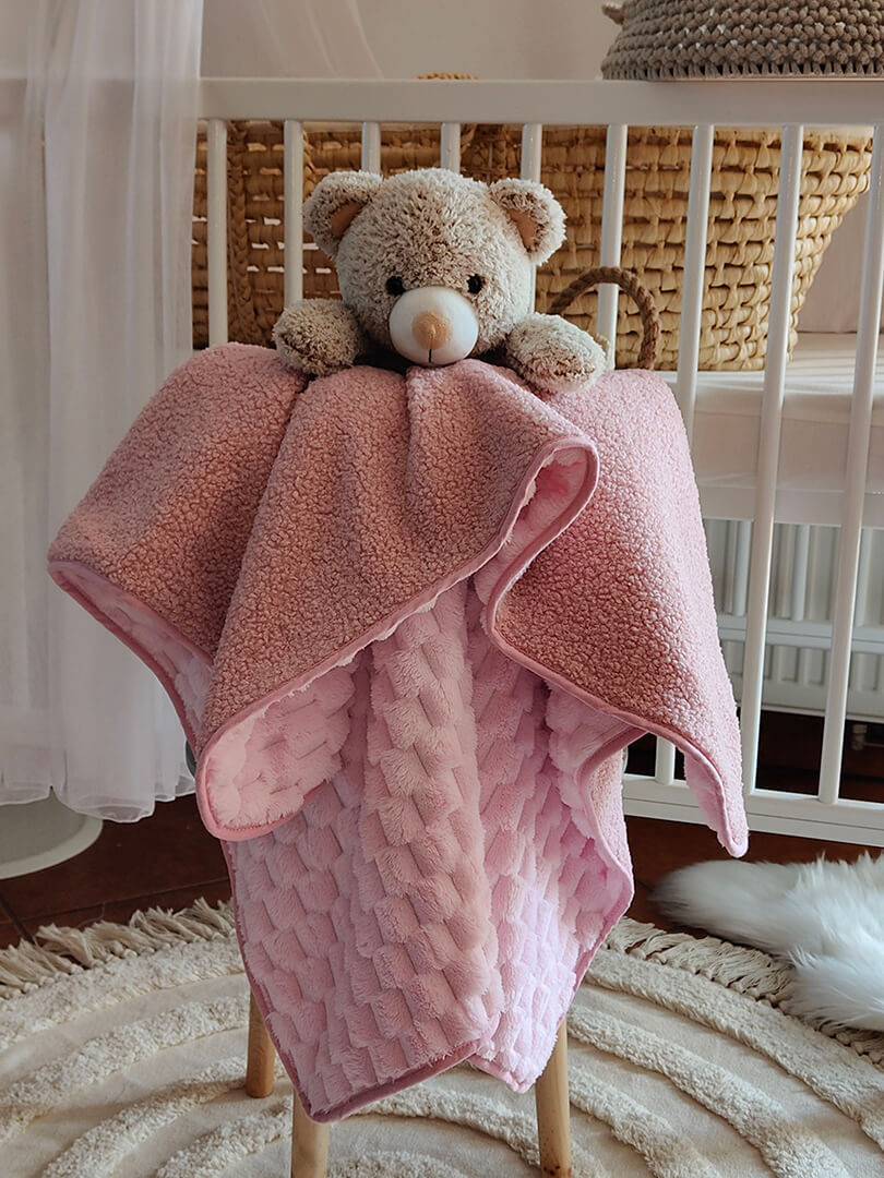 Koc niemowlęcy dla dziecka tkanina bocule