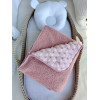 Kocyk podwójny Bouclé 90×80 cm – gruby koc niemowlęcy | Różowy