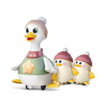 Zabawka dla malucha Dumel interaktywna Kaczka Monika z maluchami 6m+