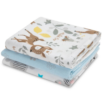 Ceratopieluszki Flanelowe 50x60 cm (3 szt.) – wielorazowe podkłady do przewijania niemowląt