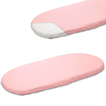 Prześcieradło do wózka łóżeczka dostawki bawełna jersey 75x35cm | Różowe