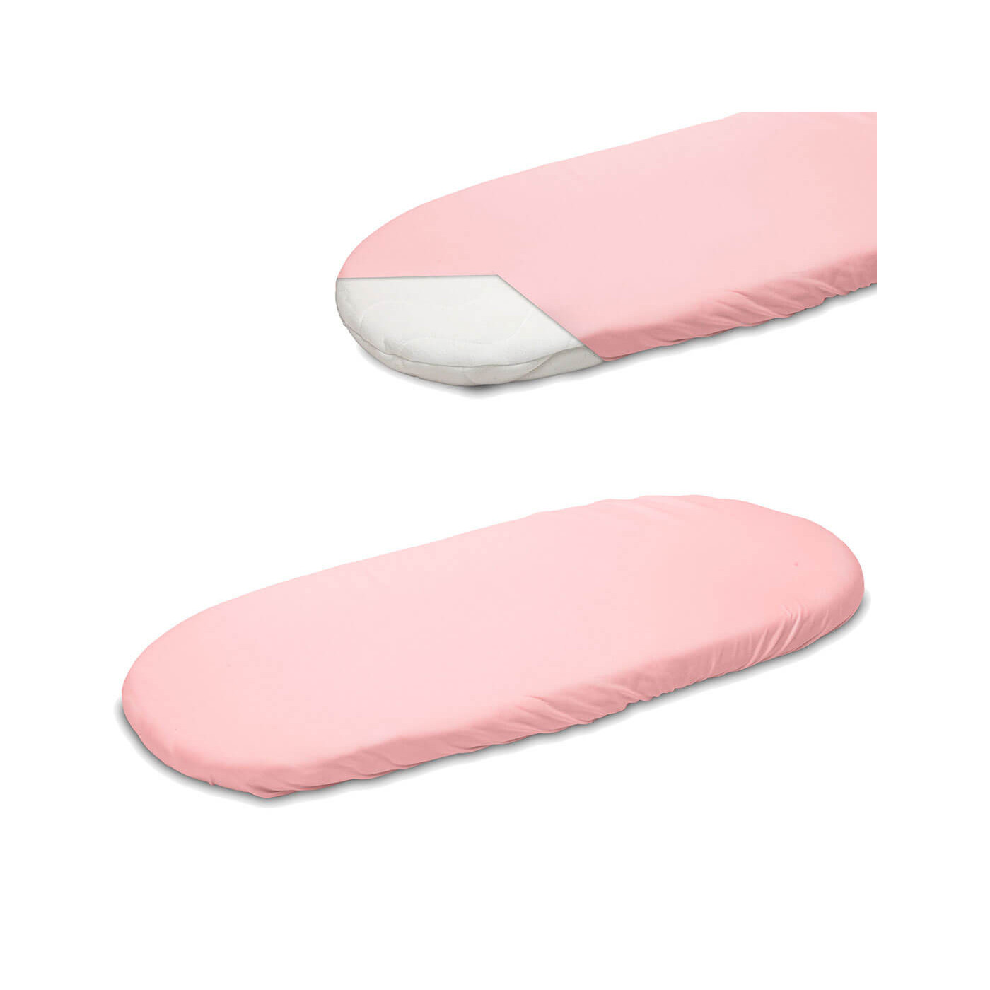 Prześcieradło do wózka łóżeczka dostawki bawełna jersey 75x35cm | Różowe