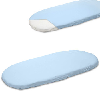 Prześcieradło do wózka łóżeczka dostawki bawełna jersey 75x35cm | Niebieskie