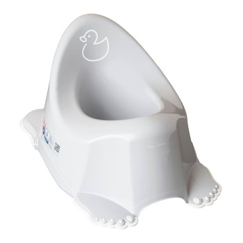 Uniwersalny nocnik antypoślizgowy dla dzieci Tega Kaczuszka w kolorze jasno-szarym.