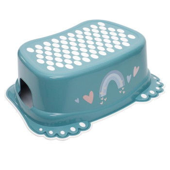 Podest dla dzieci łazienkowy, toaletowy antypoślizgowy podnóżek Tega Meteo turkus