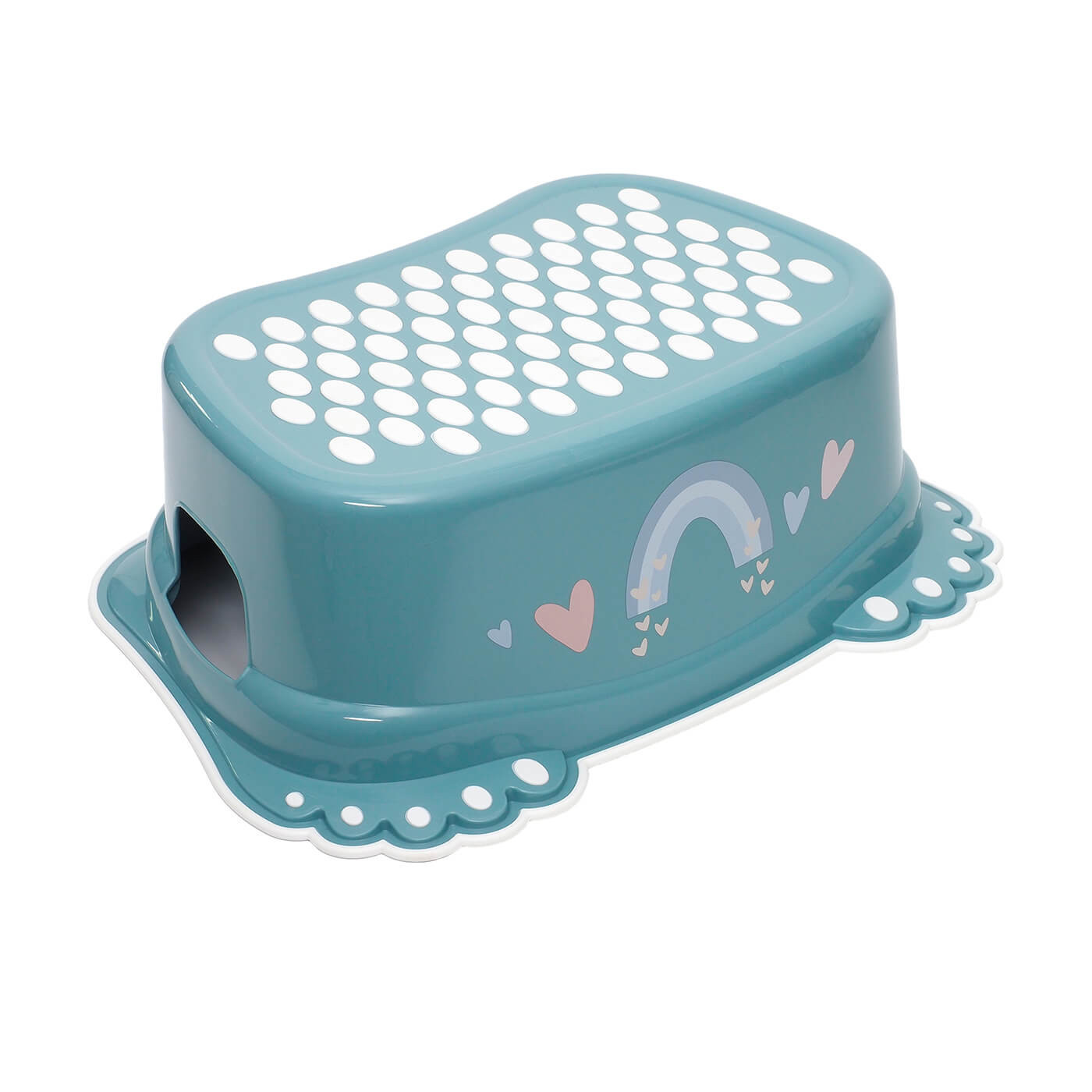 Podest dla dzieci łazienkowy, toaletowy antypoślizgowy podnóżek Tega Meteo turkus