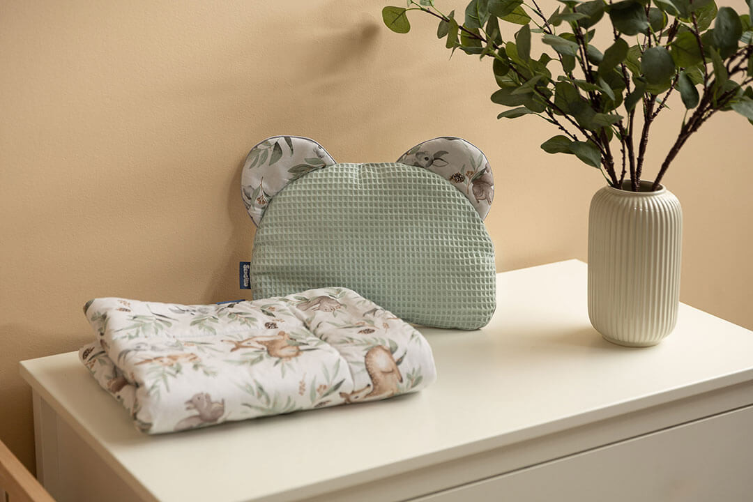 Komplet do wózka wafel poduszka i kocyk