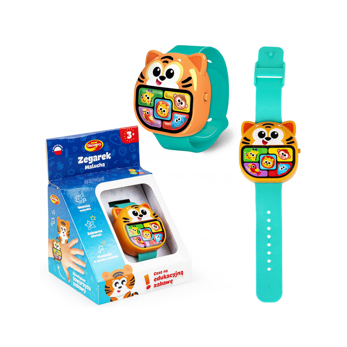 Zegarek dla malucha Tygrysek zabawka interaktywna Dumel Discovery