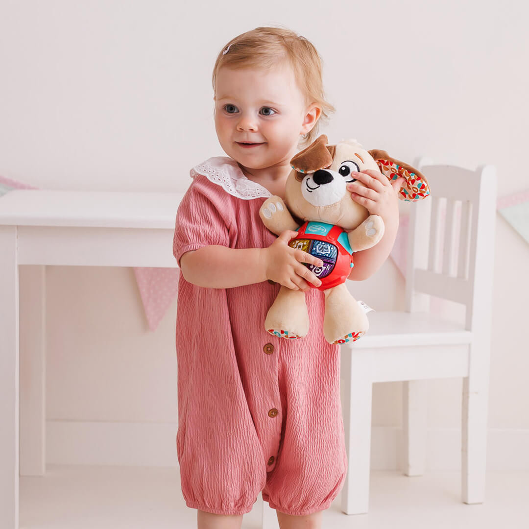 Przytulanka sprytny piesek interaktywna zabawka 12m+