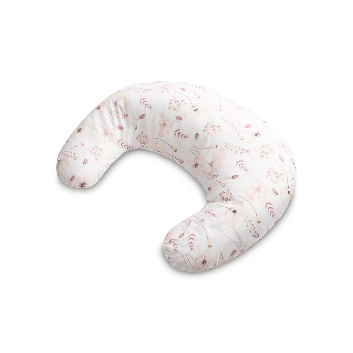 Rogal do karmienia, poduszka do spania w ciąży dla mamy bawełniany Sensillo | Maki pastelowe