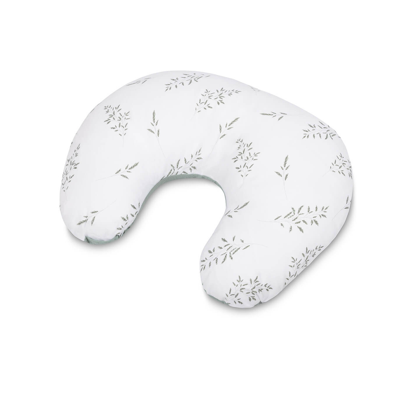 Rogal ciążowy Muślinowy do spania dla mamy, poduszka do karmienia Sensillo | Gałązka Zielony