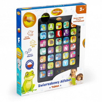 Zabawkowy tablet dla dziecka Zwierzakowy Alfabet Dumel 3+ zabawka edukacyjna