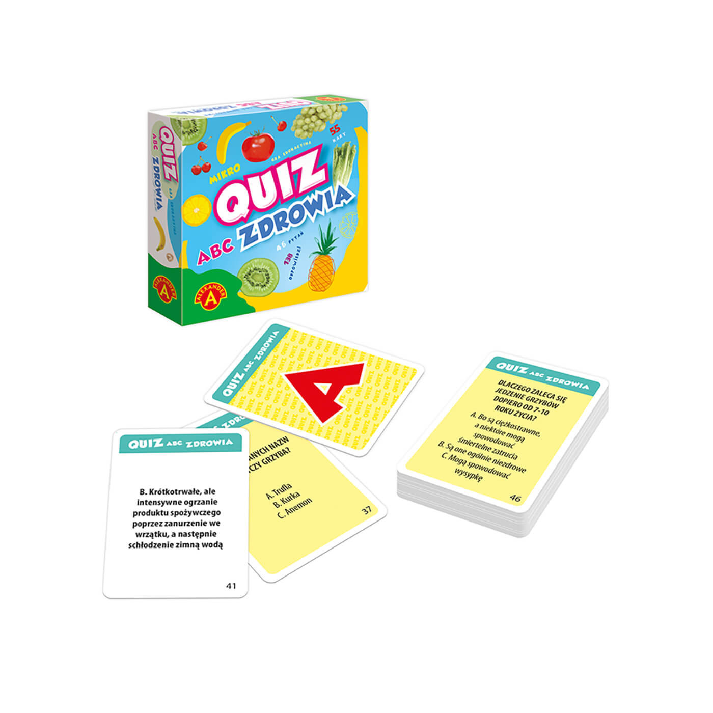 Gra edukacyjna mikro QUIZ ABC Zdrowia Gra kieszonkowa podręczna Alexander