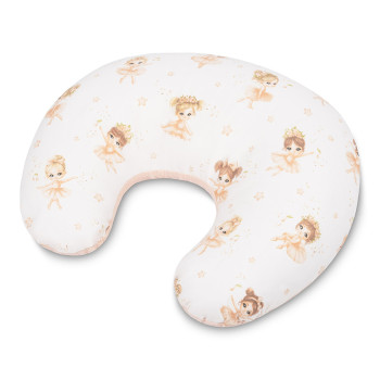 Rogal ciążowy Muślinowy do spania dla mamy, poduszka do karmienia Sensillo | Baletnice różowe