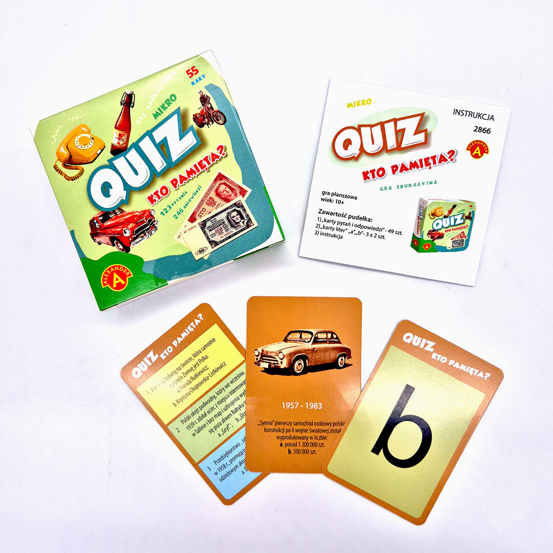 Karty, Quiz gra podróżna Kto pamięta?