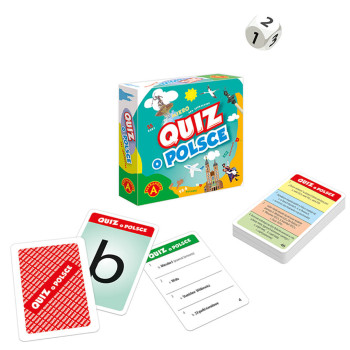 Gra kieszonkowa mikro QUIZ o Polsce? Gra edukacyjna podręczna Alexander