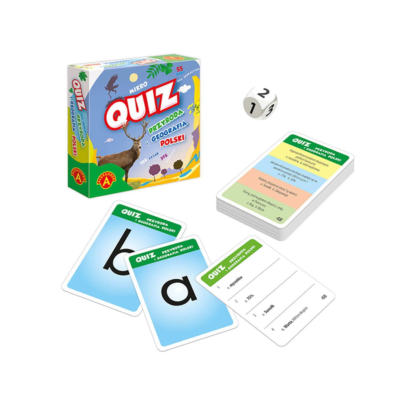 Gra podróżna mikro QUIZ Przyroda i geografia Polski? Gra kieszonkowa Alexander