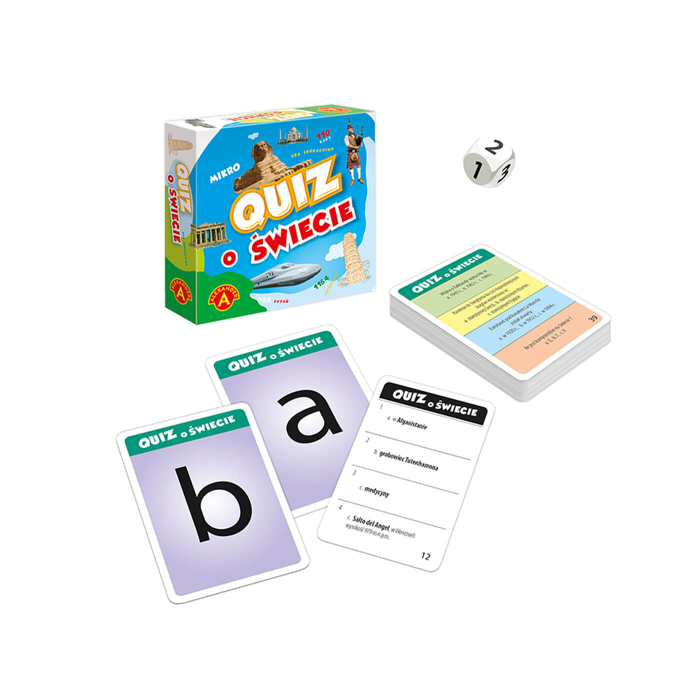 Gra podróżna mikro QUIZ o Świecie gra kieszonkowa Alexander
