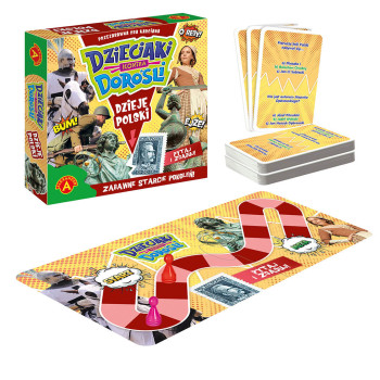 Gra karciana podróżna Dzieciaki kontra Dorosli dzieje Polski Alexander