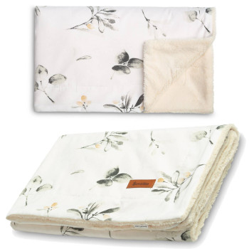 Kocyk pluszowy dwustronny dla dzieci 80x100 cm – miękki, bawełniany Sensillo | Oliwka