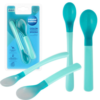 Zestaw Magicznych Łyżeczek Dla Dzieci Do Karmienia 2 szt. Zmieniające kolor