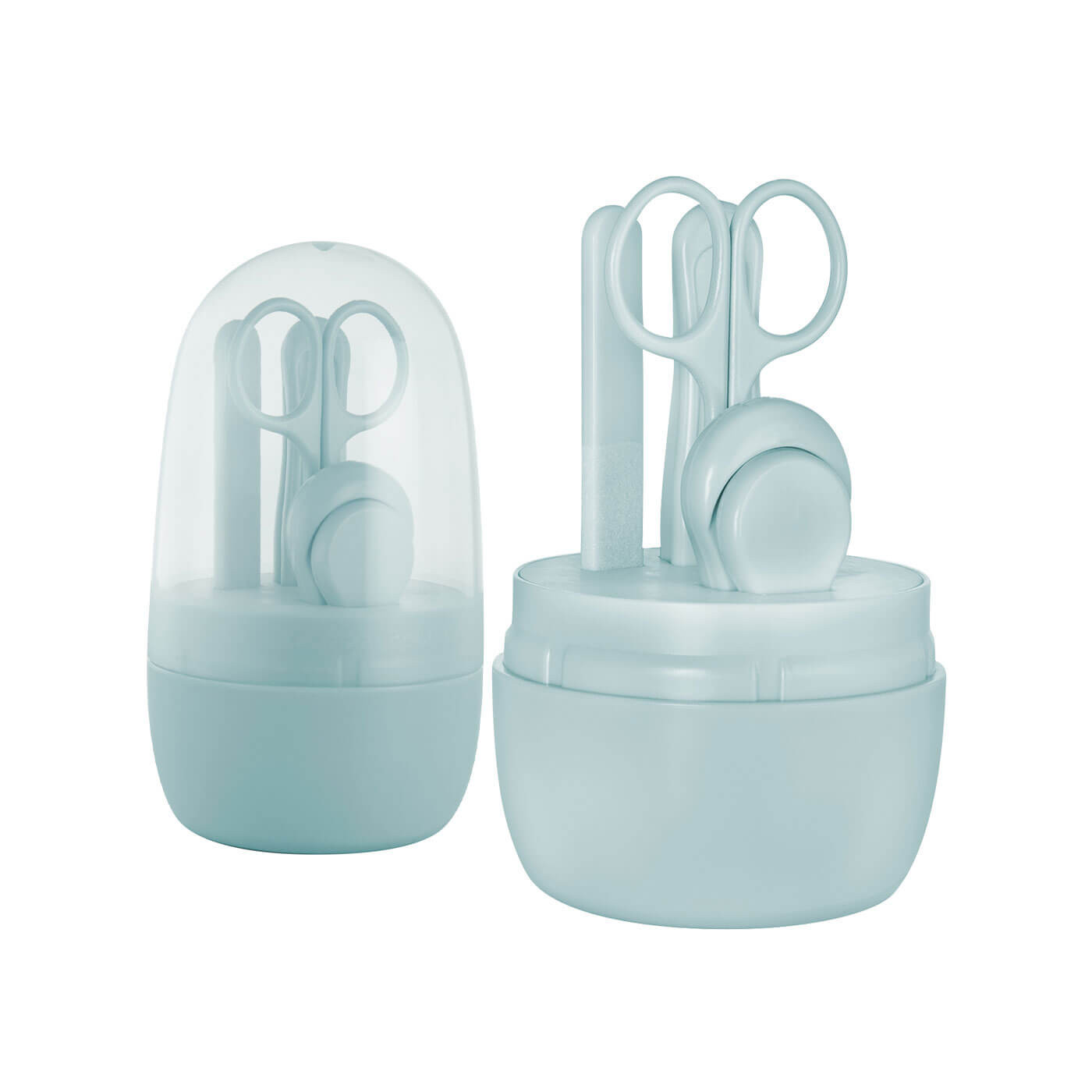 Zestaw do paznokci dla niemowląt w etui 4 el. Cążki, nożyczki Canpol babies | Niebieski