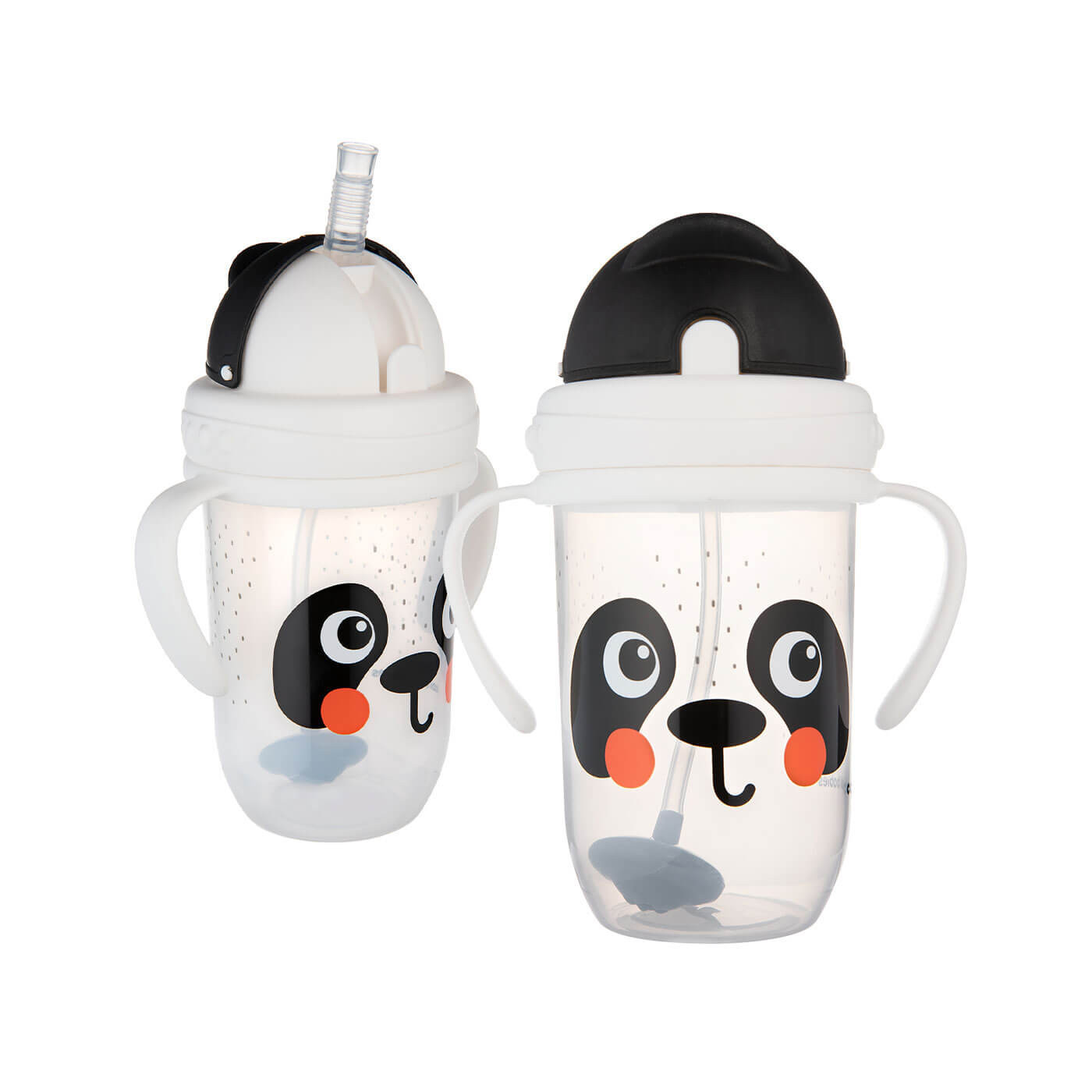 Kubek niekapek z rurką silikonową z odważnikiem 270 ml Canpol | Panda