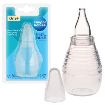 Canpol Silikonowa Gruszka do nosa dla niemowląt i dzieci z miekką końcówką