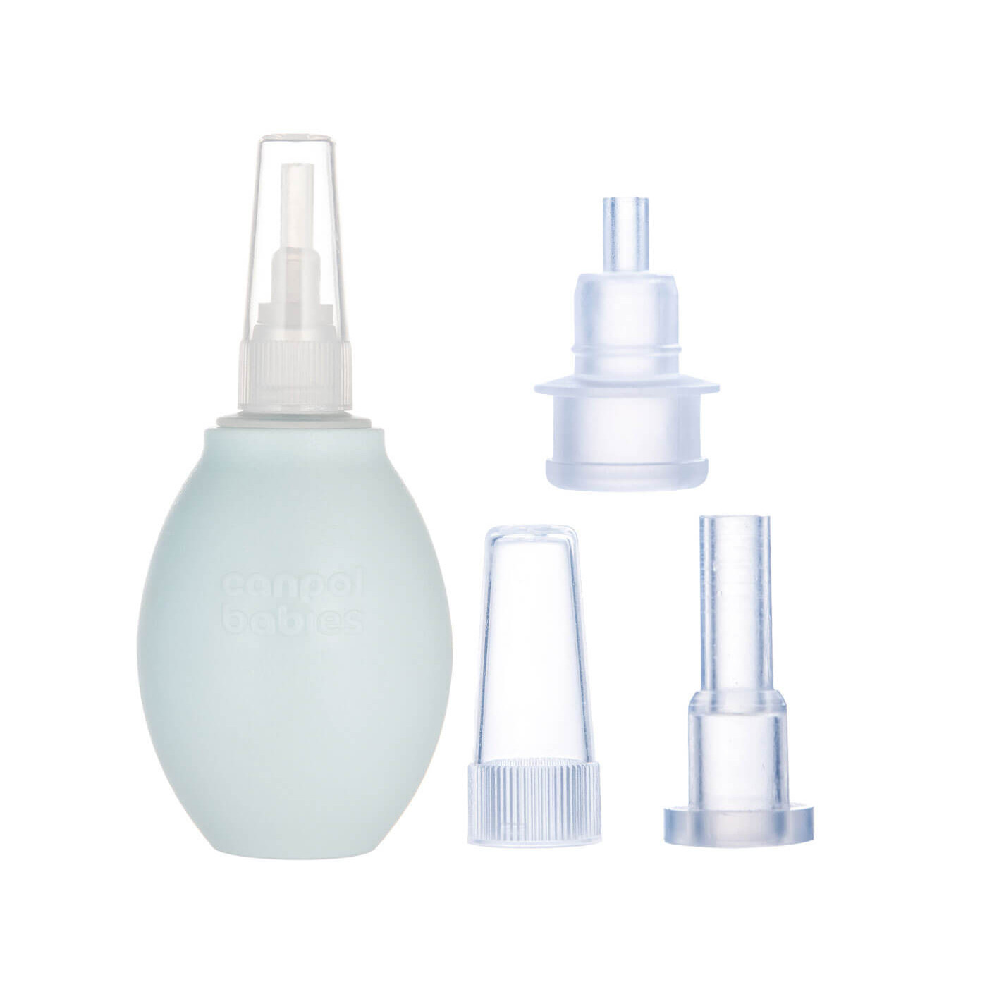 Canpol Gruszka do nosa dla niemowląt i dzieci z wymiennymi końcówkami - twardą oraz miękką