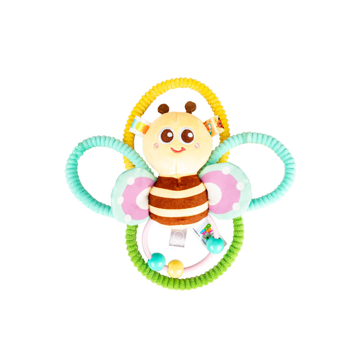 Grzechotka dla niemowląt sensoryczna Pszczółka Basia Dzwoneczek Dumel Balibazoo