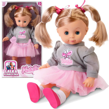 Lalka Natalia mówiąca po polsku, śpiewająca lalka z włosami 39 cm