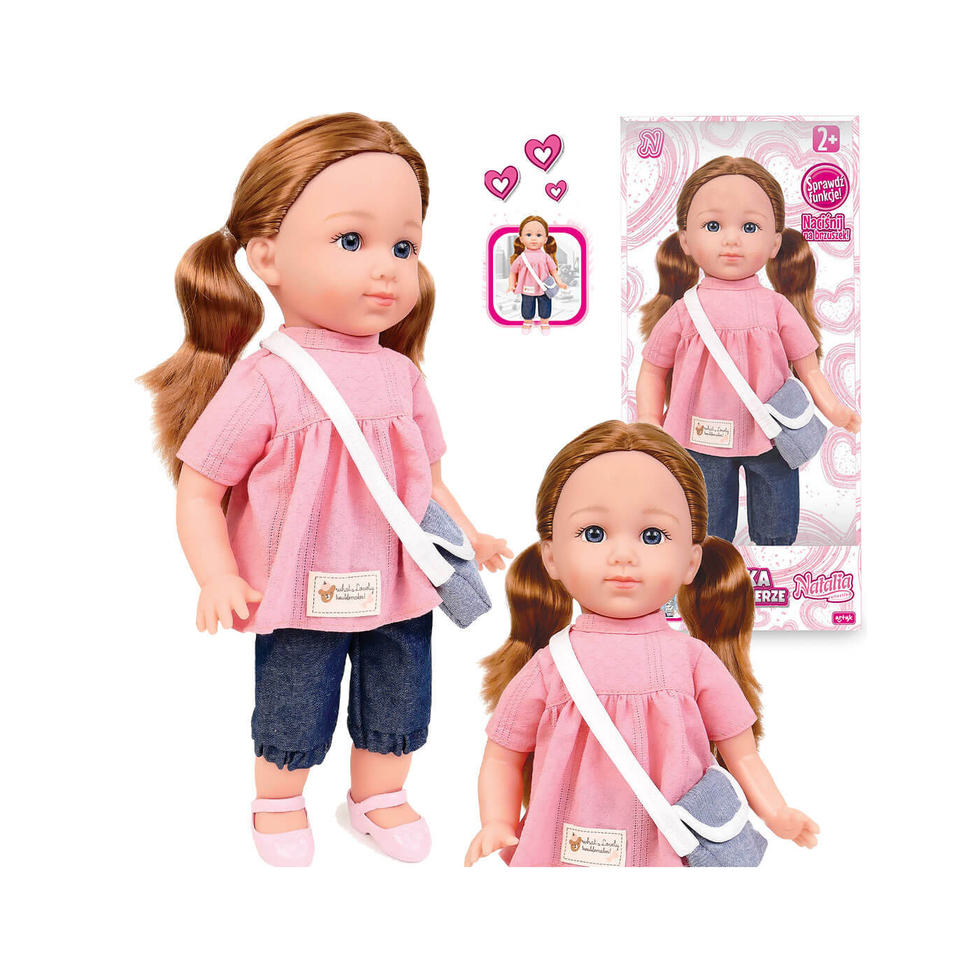 Lalka Interaktywna Natalia 36 cm – mówi po polsku, śmieje się i zamyka oczy